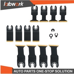 Labwork 12Pcs Titanium Oscillating Saw Blades Multi Tool Blade for Metal Plastic