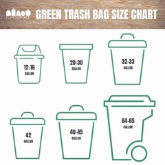 Plasticplace 64-65 Gallon Trash Can Liners For 1.5 Mil Heavy Duty Garbage 50 X