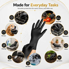 100-1000Count Disposable Nitrile Gloves 4.5Mil Powder Free Latex Free Exam Glove