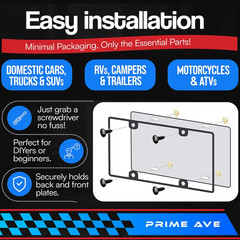 Black Oxide Stainless Steel License Plate Screws with Nylon Inserts for Securing