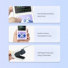 Handheld Pulse Oximter 24 Hours SPO2 monitor Blood Oxygen Saturation+Software