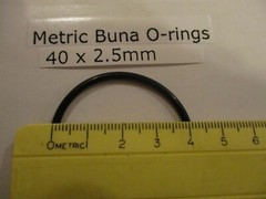 40mm ID x 45mm OD x 2.5mm thick O-ring. Buna-70. Quan 1.