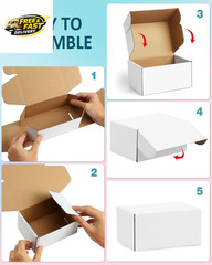 Shipping Boxes 7X5X2 Inches Small Mailing Boxes 50 Pack White Cardboard