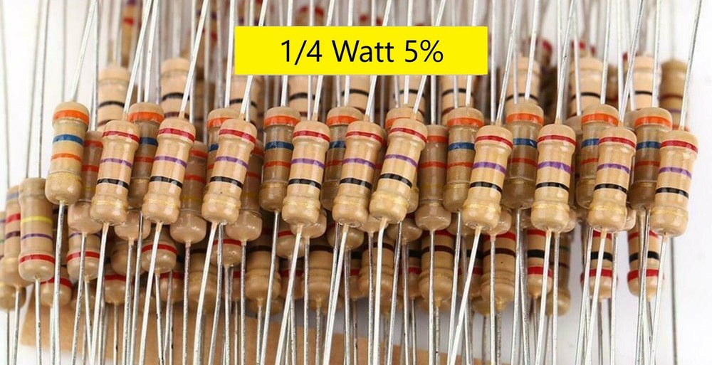 1/4W 5% carbon film resistors-Qty 10-All Values-Ship Day Ordered-Mr Circuit