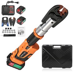 Pro Press Tool Pipe Crimping Kit Press Tool Battery Kit Fit 1/2″ 3/4″ 1″ Copper