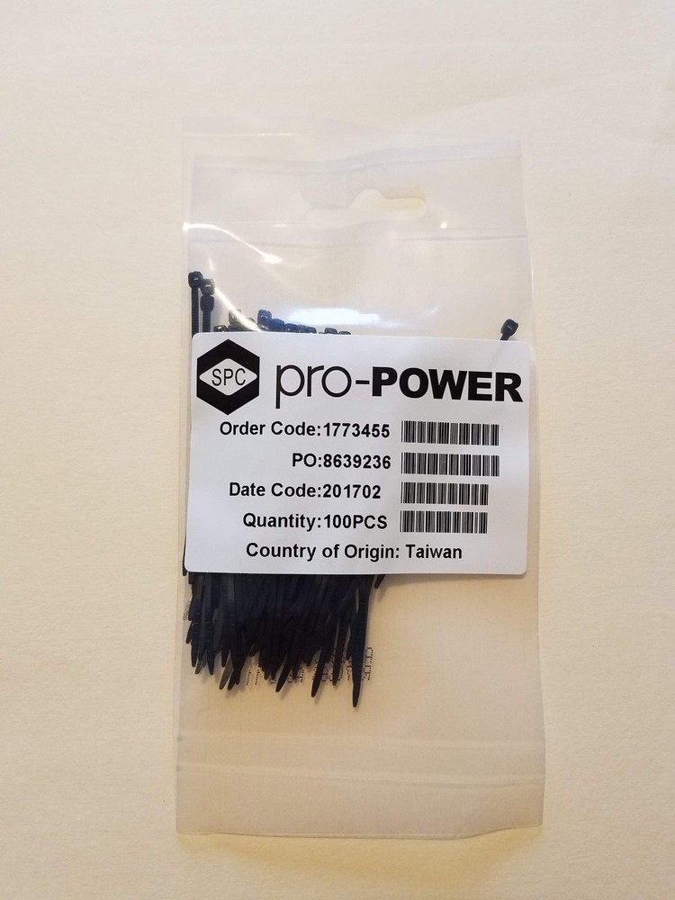 2-13/16″ 71mm Submicro Micro Mini Cable Ties Zip Ties BLACK 100ea.