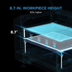 OMTech 80W 35×24 CO2 Laser Engraver Cutter Cutting with CW-5200 Water Chiller