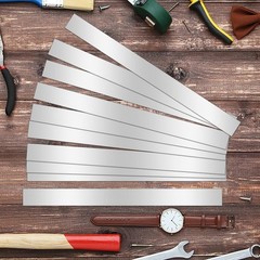 10 Pcs Sheet Metal Strips,12” Length,1” Width, 0.02” Thickness,Thin Flat M…