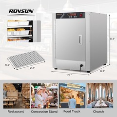 4-Tiers Hot Holding Cabinet Commercial Electric Food Warmer Hot Box Pizza Warmer