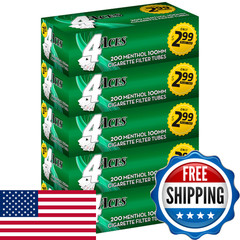 4 Aces Menthol 100Mm 100S Ryo Cigarette Tubes 200Ct 5 Boxes