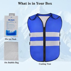 Cooling Vest for Men&Women,Adjustable Ice Vest with 20 PCS Gel Ice Packs