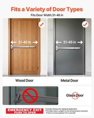 VEVOR Push Bar Panic Exit Device Panic Bar for Exit Doors 31″ Dual Locking Bolt