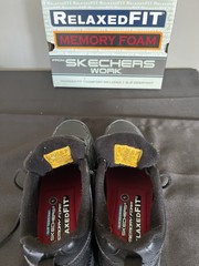 Skechers Work Relaxed Fit Slip Resistant Memory Foam Shoes Womens 7.5 Black