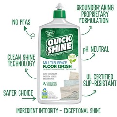 Quick Shine Multi-Surface Floor Finish-Polish 27oz-2pk | Safer Choice, No PFA…
