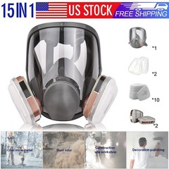 Full Face Gas Mask Painting Spraying Respirator W/Filters For 6800 Facepiece US