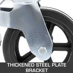 VEVOR Heavy Duty Scaffolding Rubber Swivel Caster 8″ x 2″ w/ Dual Locking 4 Pack
