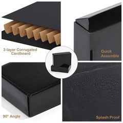 7x5x2 Black Small Shipping Boxes, 20 Packs Corrugated Cardboard Mailer Boxes …