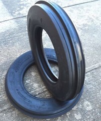 2-New 5.50-16 Tri-Rib 3 Rib Front Tractor Tire 6 PLY 5.50×16 Tubeless