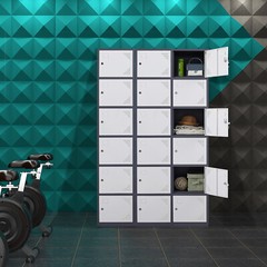 Metal Locker Employees Steel Storage Cabinet with 6 Doors for Office School Gym