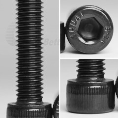 M2 M2.5 M3 M4 M5 Allen Bolt Hex Socket Cap Screws Black Steel 12.9 DIN912 Coarse