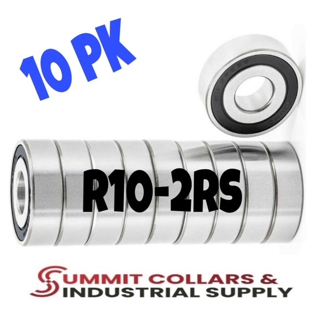 R10-2RS C3 EMQ Premium Sealed Ball Bearing, 5/8″x1-3/8″x0.3438″ R10rs (10 QTY)