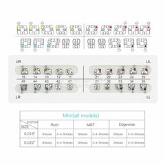 50Set Dental Orthodontic Brackets Metal Braces Mini Roth018 Hook 345 AZDENT