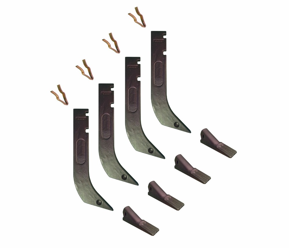 4 – Gannon Scraper Box Shanks w Scarifier Teeth & Clips – H920 , 8075 , K1306