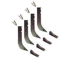 4 – Gannon Scraper Box Shanks w Scarifier Teeth & Clips – H920 , 8075 , K1306