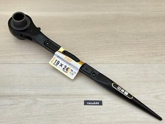 TOP RM-19X24 Double-end Ratchet Wrench (Spike Type) Made in JAPAN