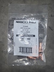 Nibco 1/2″ PEX x 1/2″ Press Copper Fittings Qty 5 PC604P