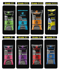16 Pads Steel Wool Grade # 4 Super Coarse Grade for Tough Cleaning, Mice Control