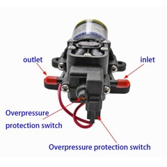 2PCS DC12V Water Pump 60PSI Self Priming Sprayer Diaphragm Pump Automatic Switch