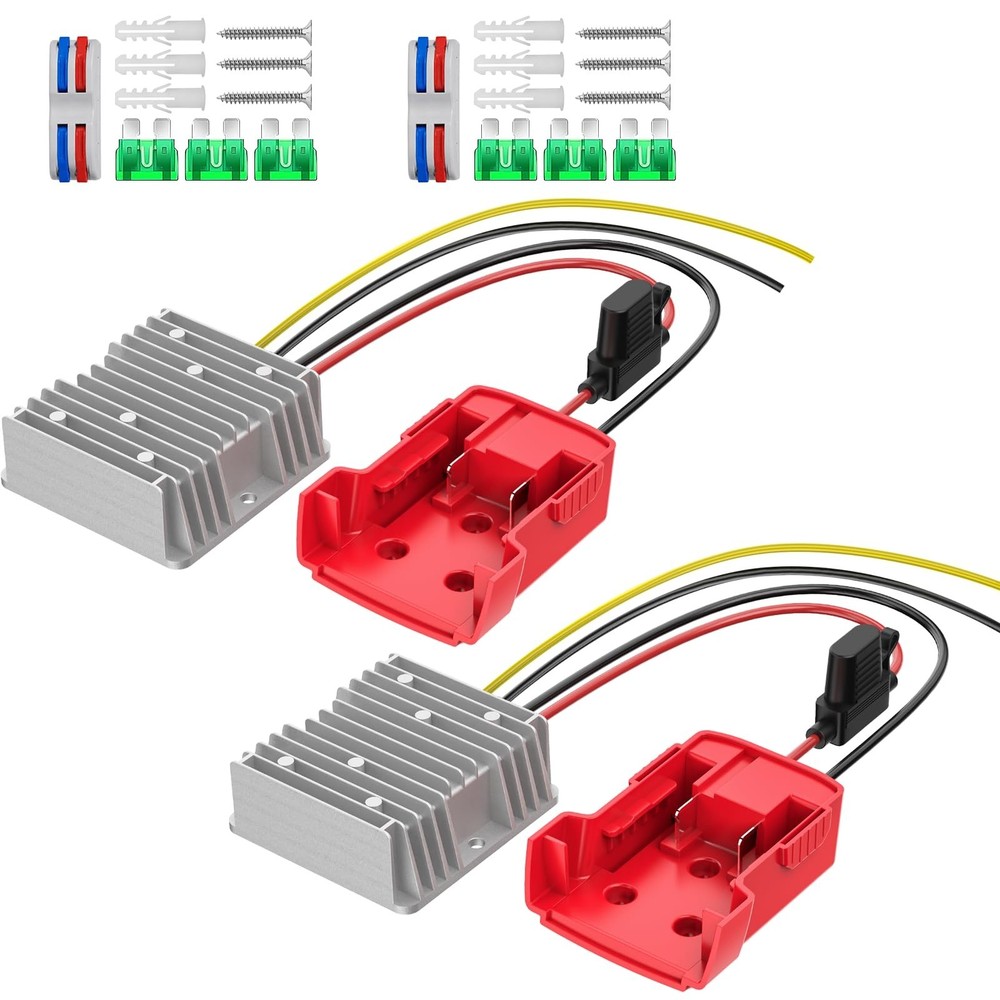 2 pack DC 18V to 12V Step Down Converter Compatible with Milwaukee 18V Battery