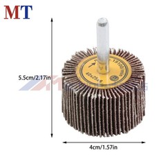 5 Pack Shank Mounted Flap Wheels 120 Grit Aluminum Oxide 1-1/2″x1″x 1/4″