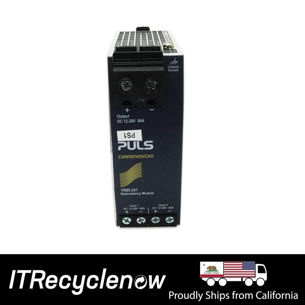 Puls Dimension YR80.241 12V 28V 40A DIN Redundancy Module Power Supply