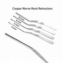 Caspar Nerve Root Retractor Bayonet Shaft 4,6,8,10 mm 4 PCs Set