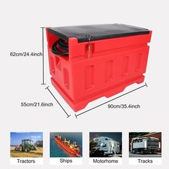 Portable 48 Gallon Fuel Tank with Pump for Gasoline & Diesel, 12V DC Pump