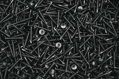 (700) Plain Black Phillips Mod Truss Head 8 x 1-1/4 Self-Drilling #8 Tek Screw