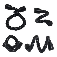 20PCS Black Rubber Twist Ties,10x 4-inch, 10x 6-Inch,Reusable Bendable Cable Tie