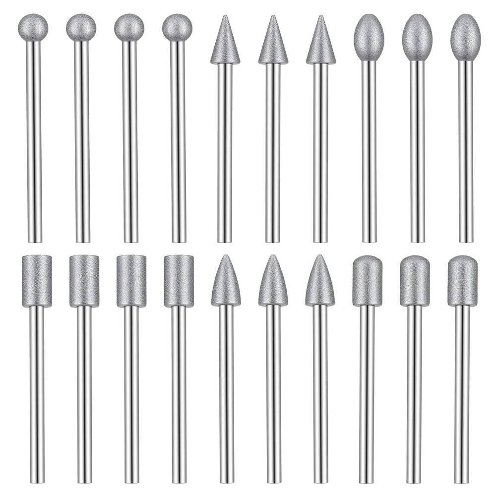 20Pcs 120 Grit Diamond Bits Set, 1/8 Inch Shank, Sturdy Engraving…