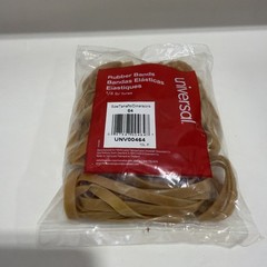 Universal 00464 Rubber Bands, Size 64, 3-1/2 x 1/4, 80 Bands/1/4lb Pack (UNV0046