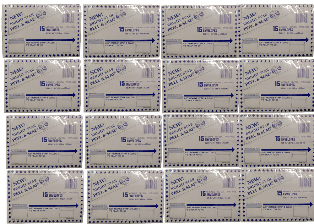 PEEL AND STICK LETTER ENVELOPE SIZE 4-1/2 X 6-1/2 500 PIECES FREE SHIPPING
