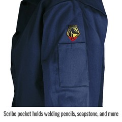 Revco Black Stallion 30″ FN9-30C 9 oz Cotton FR Navy Welding Jacket Size XLc0