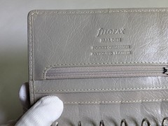 Filofax Malden Small 6-Ring Binder Organizer Planner Stone Vintage Leather Cover
