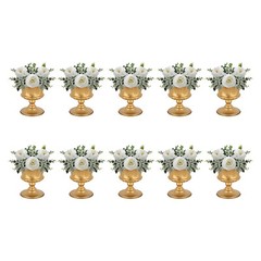 10-Piece Mini Iron Vases Set For Wedding Centerpieces Tabletop Decor