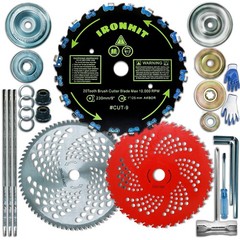 9″ x 36 Teeth Carbide Tipped Blades, 9″ x 20T Chainsaw Tooth Brush Cutter Bla…