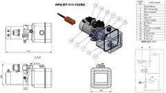 Hydraulic Pump for Dump Trailer, 12 Volt DC Power Unit Double Acting 8 Qt tank