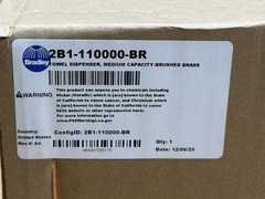 Bradley 2B1-110000-BR Elvari Brushed Brass Paper Towel Dispenser Medium capacity