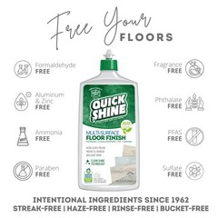 Quick Shine Multi-Surface Floor Finish-Polish 27oz-2pk | Safer Choice, No PFA…