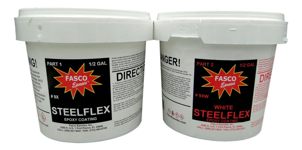 Fasco Epoxies Steelflex White – Epoxy Bottom Coating – Gallon Kit
